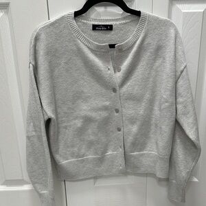 Gray Button-Up Women's Sweater